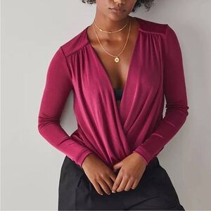 Free People Turnt Bodysuit Dark Rhubarb Size Large